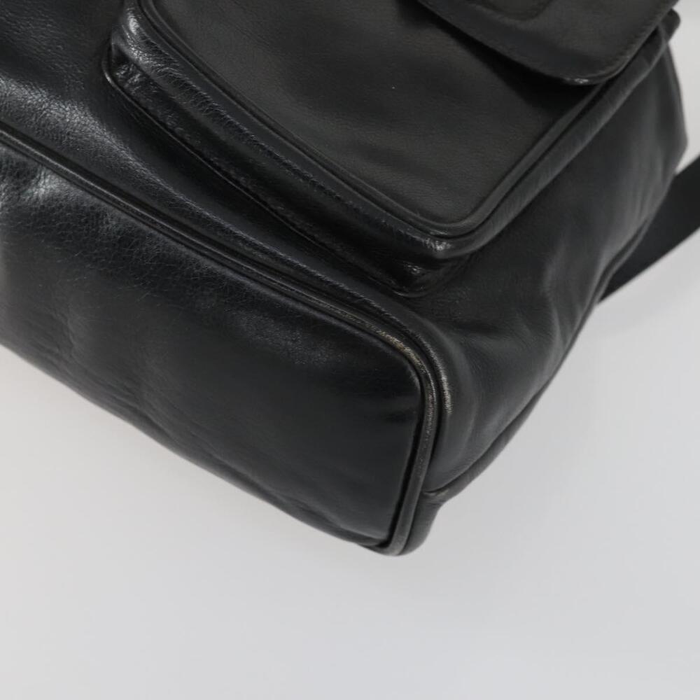 GUCCI Bamboo Backpack Leather Black Gold 003 1998 0016 Auth 153728 - Picture 16 of 16